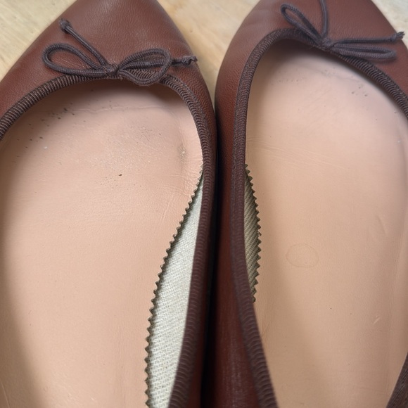 J Crew Gemma Leather Ballet Flats Mahogany Brown 8.5 Classic - Picture 7 of 17